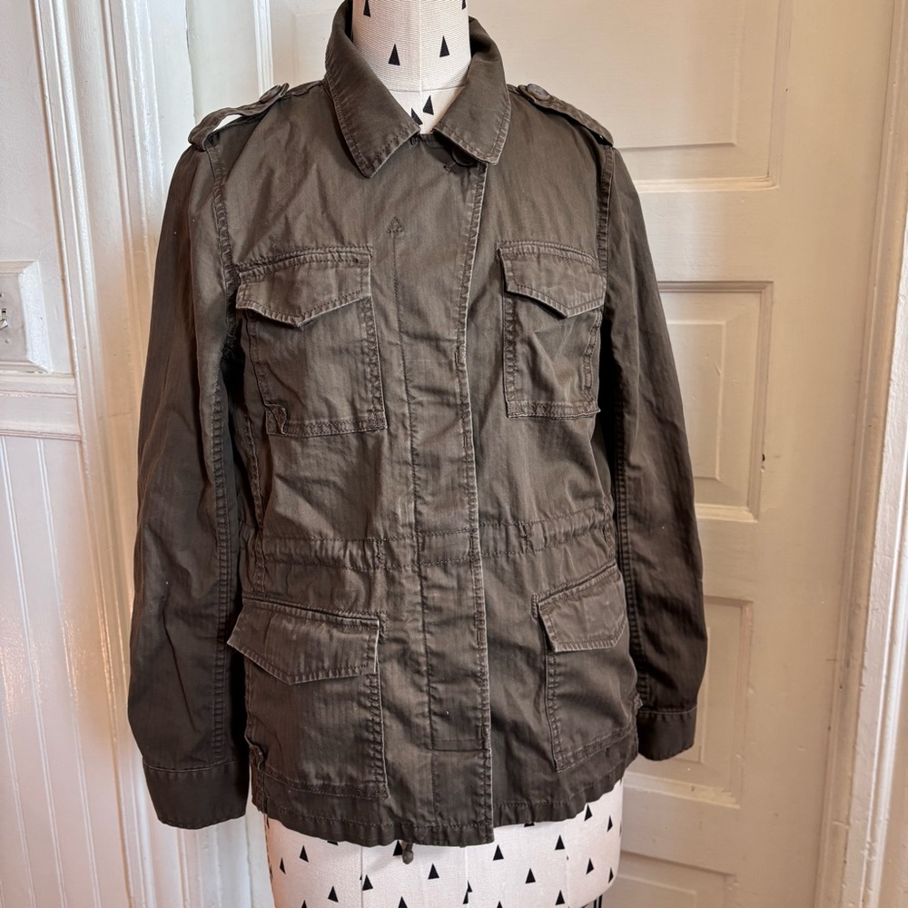 J Crew 
Military Inspired
Classic Cotton Utility Piece
Perfect Spring Weight